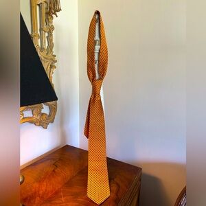 CHAPS Ralph Lauren Silk Tie. Orange with blue dot. Great condition! $12